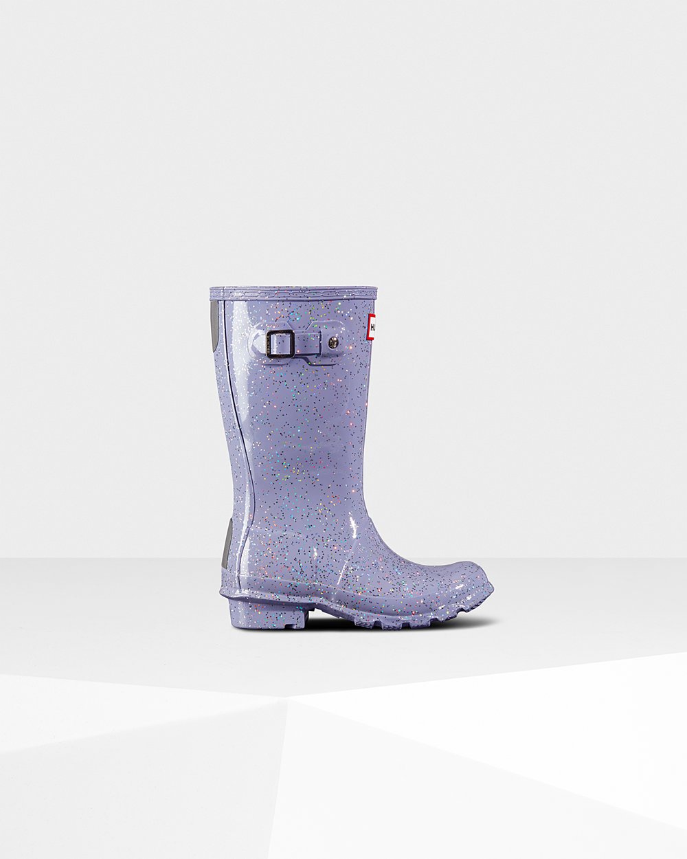 Kids Rain Boots - Hunter Original Big Giant Glitter (23KMRQXNA) - Purple